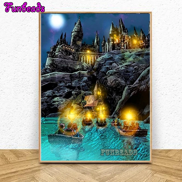 Harry Potter Magic Castle - Full Round Diamond Painting - 40*50CM(Canvas)