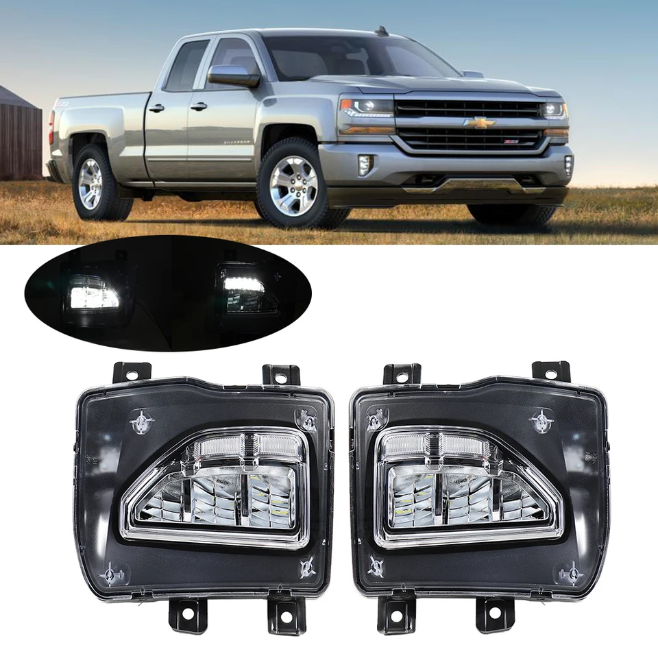 Para Chevy Silverado 1500 HD 2007-2015 faros delanteros LED + luz  antiniebla 995613713150