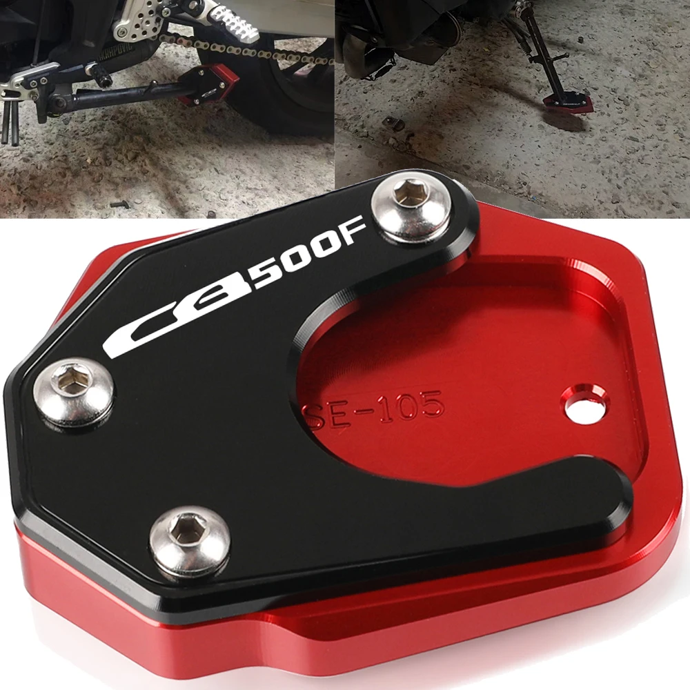 

FOR Honda CB500F 2013 2014 2015 2016 2017 2018 2019 2020 2021 CNC Foot Side Stand Pad Plate Kickstand Enlarger Support Extension