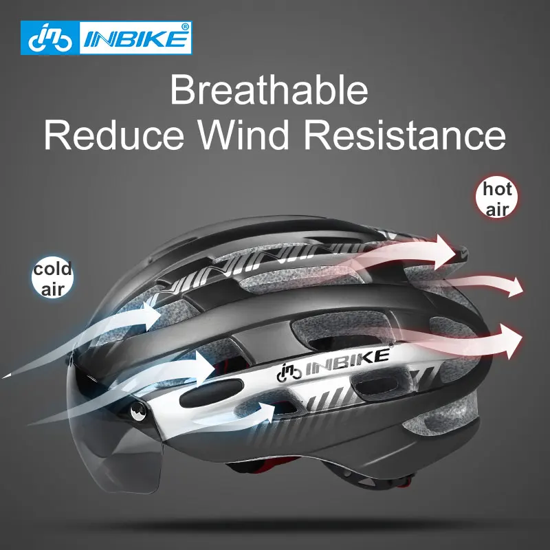 INBIKE Велоспорт Шлем Сверхлегкий велосипед шлем Для мужчин горная дорога женщин MTB