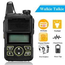 Водонепроницаемый мини-рация fm-радио наушник 400 470 МГц светодиодный рация с en US зарядное устройства ручной ремешок рация