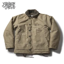 Винтаж Bronson USN N-1 двухслойные куртки WW2, одежда для мальчиков в стиле военной формы, мотоцикл Для мужчин пальто 3 цвета