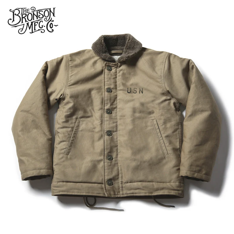 Vintage Bronson USN N-1 Dek Jas WW2 Militaire Uniform Motorfiets mannen Jas 3 Kleuren Vintage Bronson USN N-1 Dek Jas WW2 Militaire Uniform Motorfiets mannen Jas 3 Kleuren