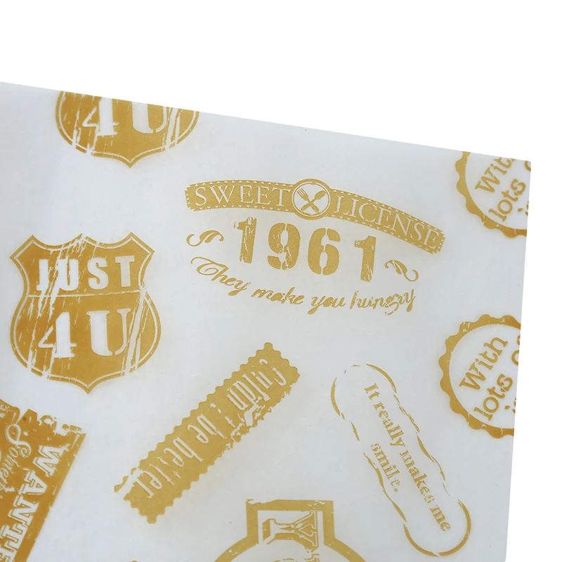 Craft Paper For Decoration Bread Food Wrapping Packaging Waterproof Anti-stick Snack Paper Oil Proof For Cake Grease Burger