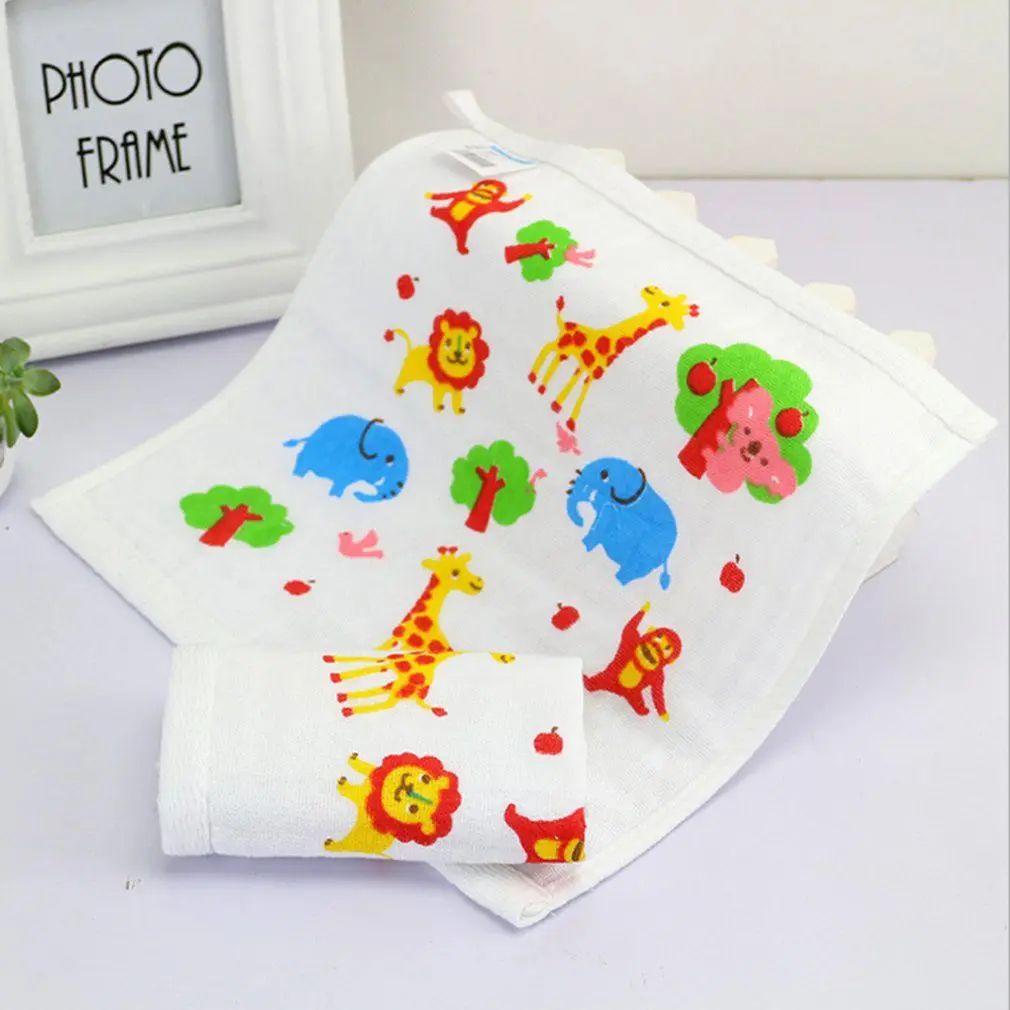 zoo little 25*25 см слюнявчик для кормления ребенка, детское полотенце для купания с рисунком лица, нагрудник для кормления, квадратное полотенце, платок - Цвет: zoo little