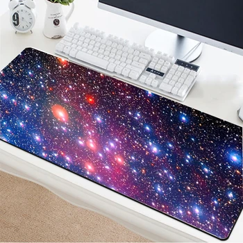 

Yuzuoan Large Game Mouse Pad Universe Space Black Lock Custom Logo Office Computer Desk Pad Comfortable Rubber Non-slip Coaster