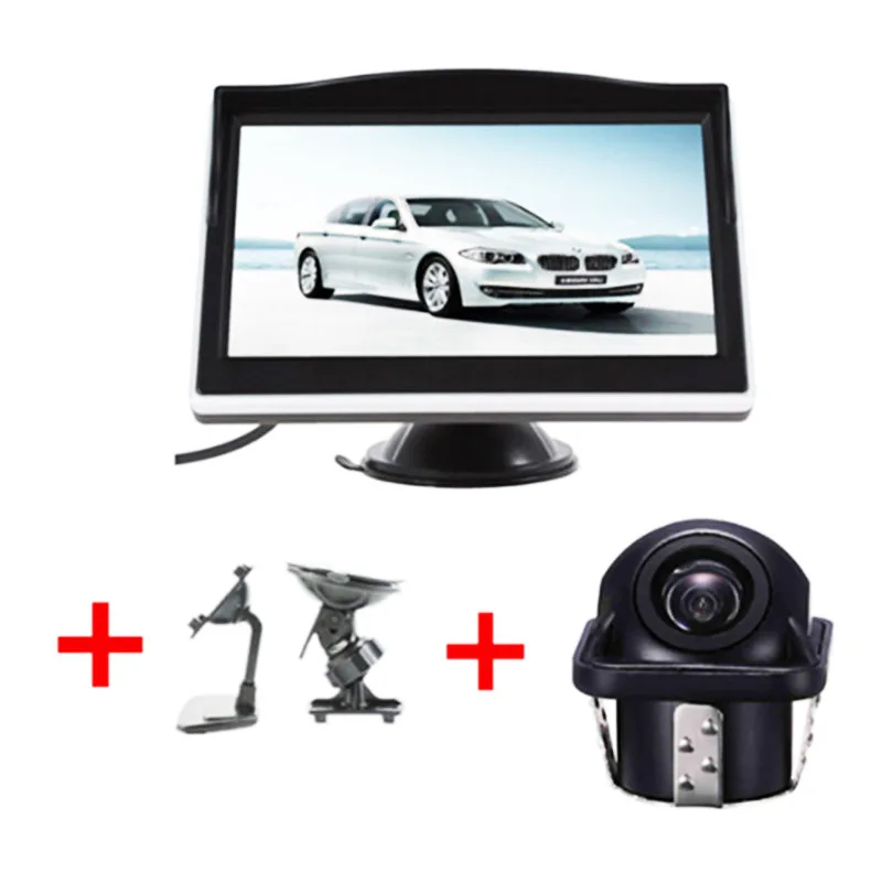 5 дюймов TFT lcd HD экран автомобильный монитор парковочный монитор заднего вида для 170 угол автомобиля задний вид автомобиля резервная камера - Цвет: With 1661