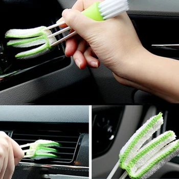 

Car Double Side Cleaning Brush Dashboard Soft Brush Auto Air Conditioning Outlet Cleaning Brush Dust Double Side Brush