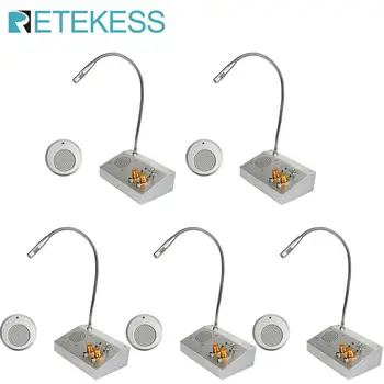

5pcs RETEKESS TW103 2W Dual Way Window Counter Intercom Voice System ForBank Office Store station hall pharmacy intercomunicador