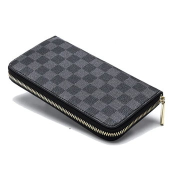 

2019 Luxury Brand Men Wallets Long Wrist strap Men Purse Wallet Male Clutch Leather Zipper Wallet Men Business Male Wallet Coin