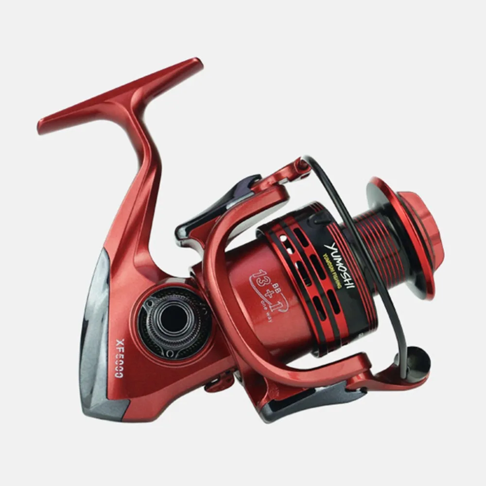 Fishing roulette folding rocker 13+1BB printing bearing fishing reel XF1000-XF7000 metal rotating fishing reel 50S5 (5)