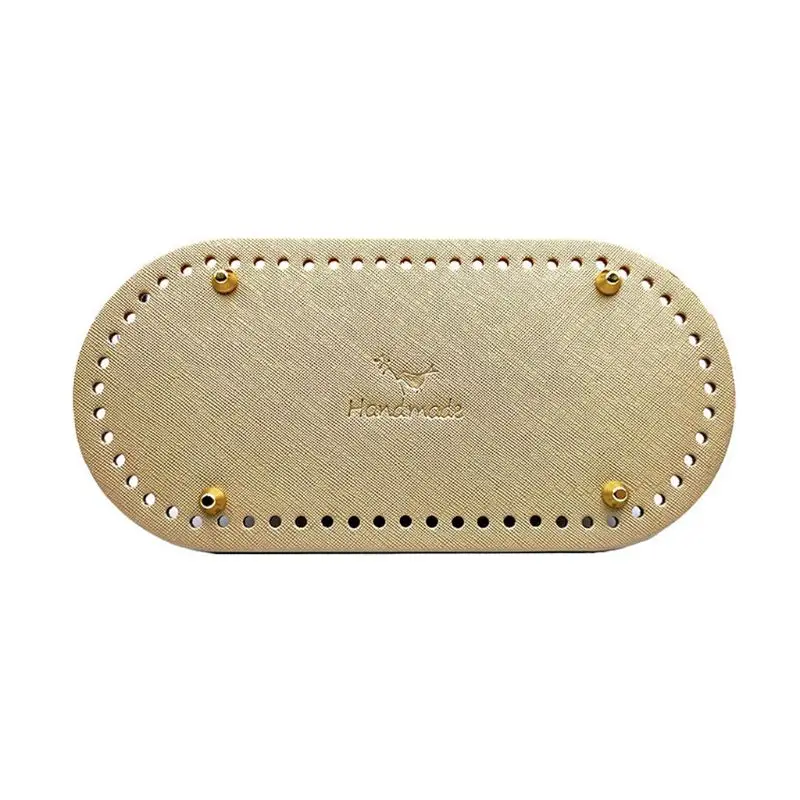 Planta de cuero Base con agujeros preperforados para tejer, monedero, bolso de hombro