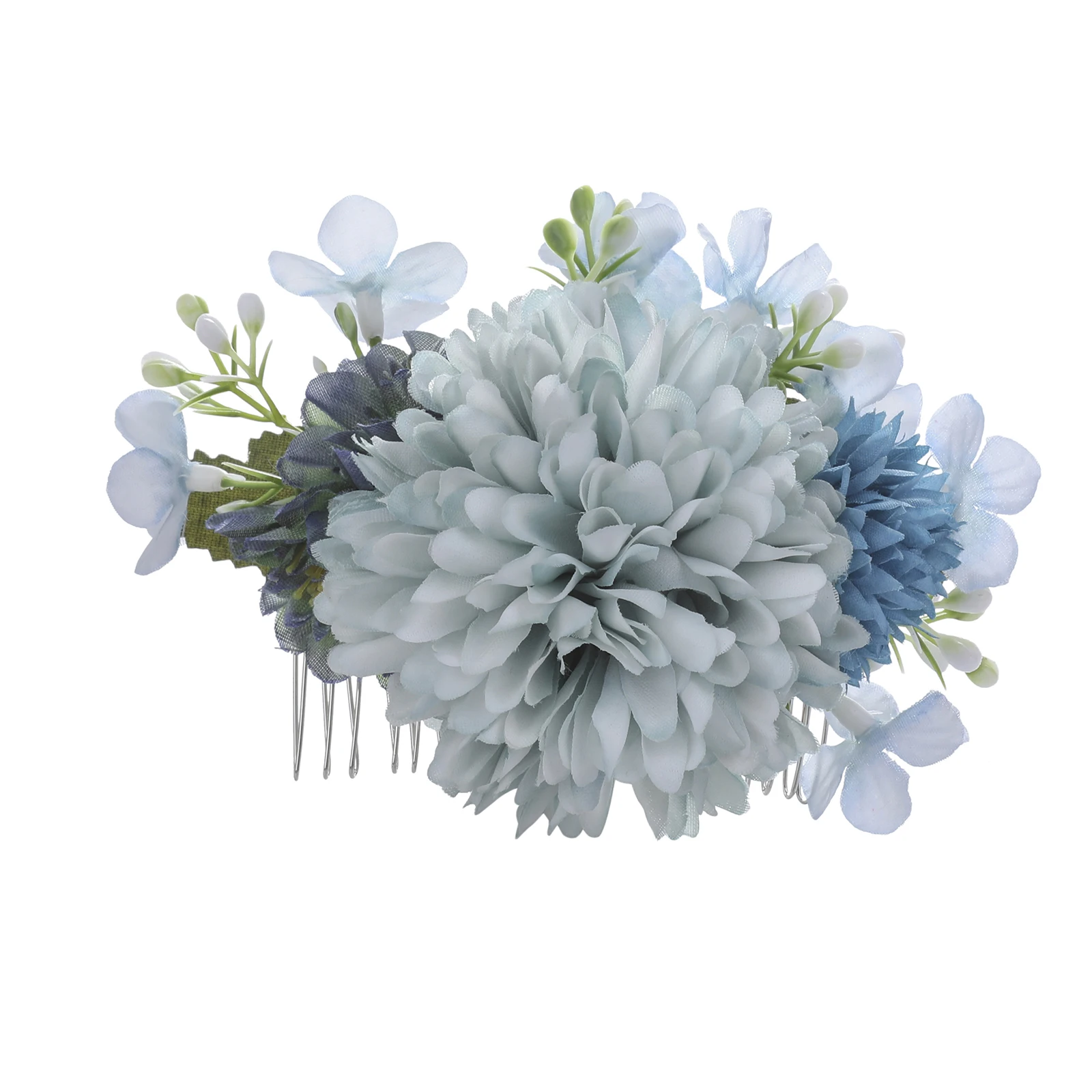 Molans Boho Bridal Hair Combs Rustic Wedding Floral Women Stimulation Flower Hairpins Brides Hair Accessories Greenery Combs - Цвет: 4