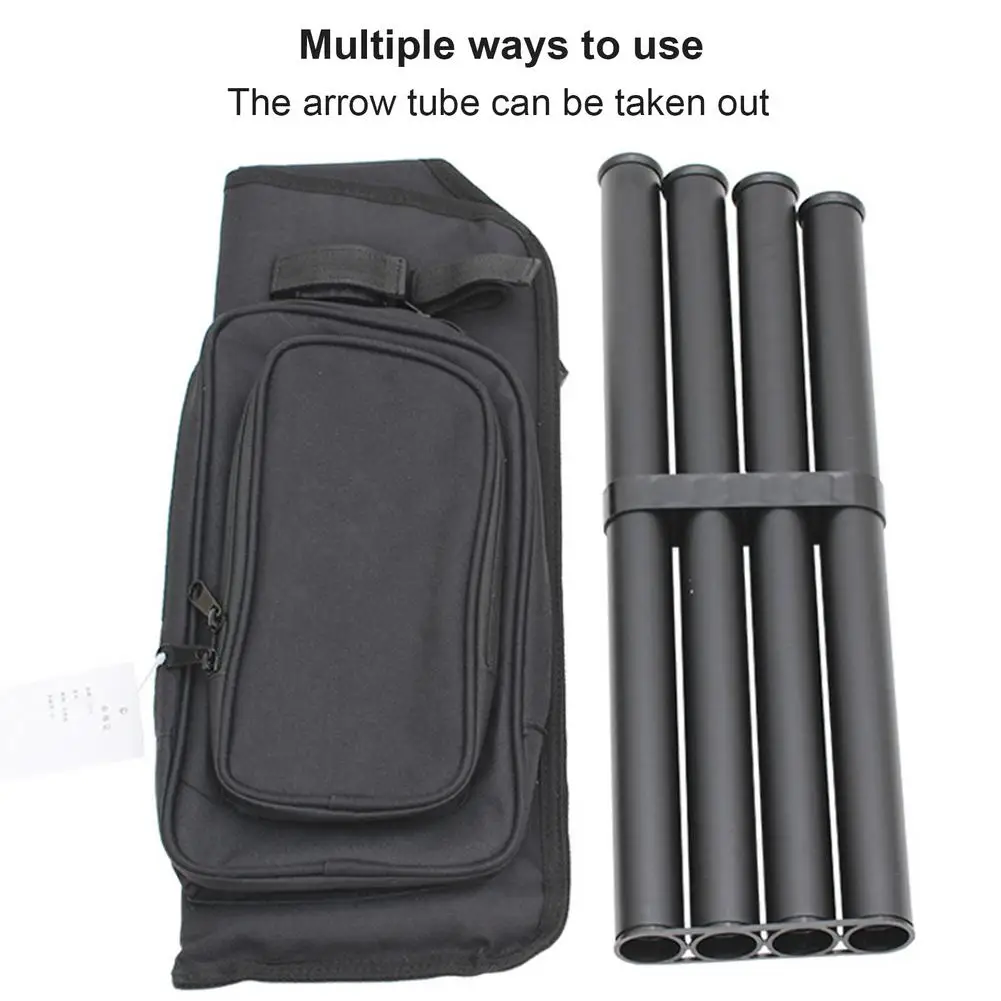 OutdoorBlackStrapArcheryQuiverMultiPurposePocketDesignWith