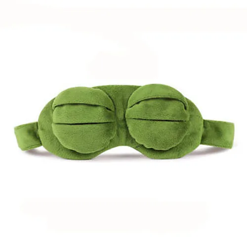 Newest Travel Sleeping Eye Mask 3D Frog Padded Shade Cover Sleeping Blindfold