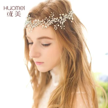 

D258 NPASON Bride Ornaments Wedding Dress Headwear Alloy Diamond Marry Accessories Bridesmaid Hair Band Articles