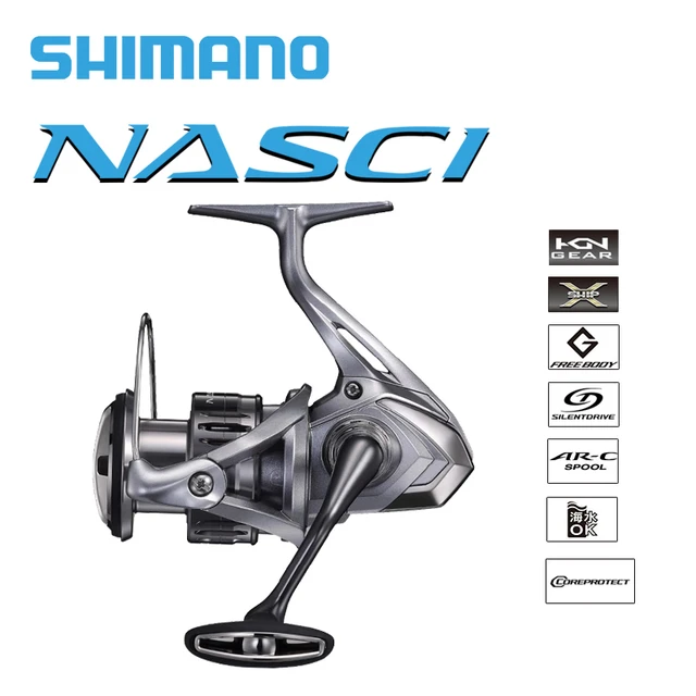 2021 NEW SHIMANO NASCI Spinning Fishing Reels 500-5000 5+1BB Gear Ratio  5.0:1/