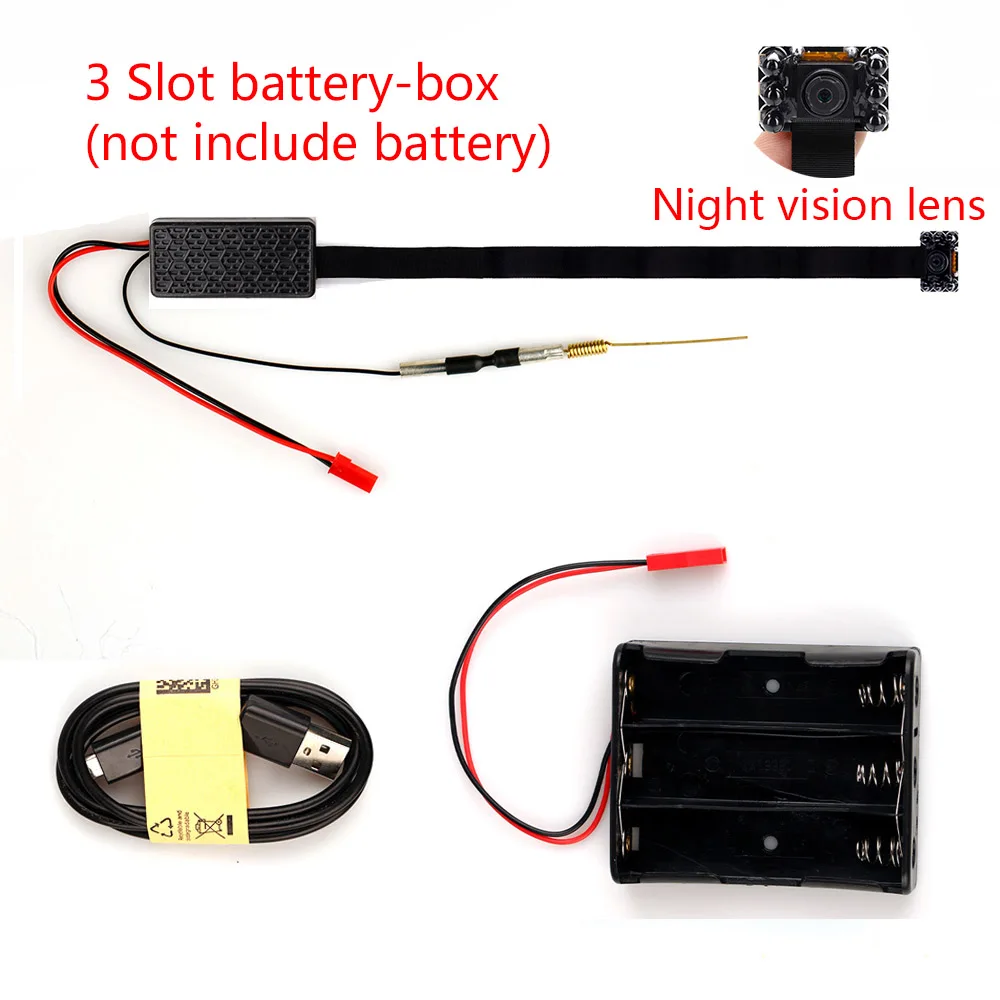 3 Slot battery box Wi-Fi Сетевая камера Веб-камера IP P2P HD 1080P мини-камера DIY Беспроводная камера Модуль Движение Активированный DV видеокамера маленькое ночное видение - Цвет: 3 Slot battery box