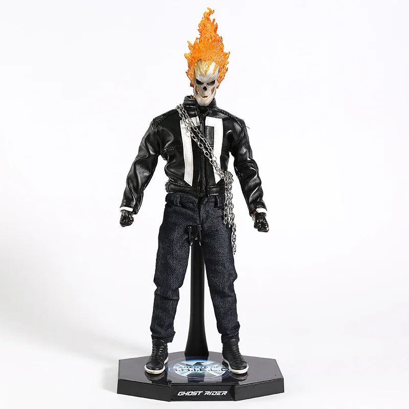 Агенты Щ. И. Т. Щит Ghost Rider 1/6 Масштаб ПВХ фигурка Коллекционная модель игрушки с светодиодный свет
