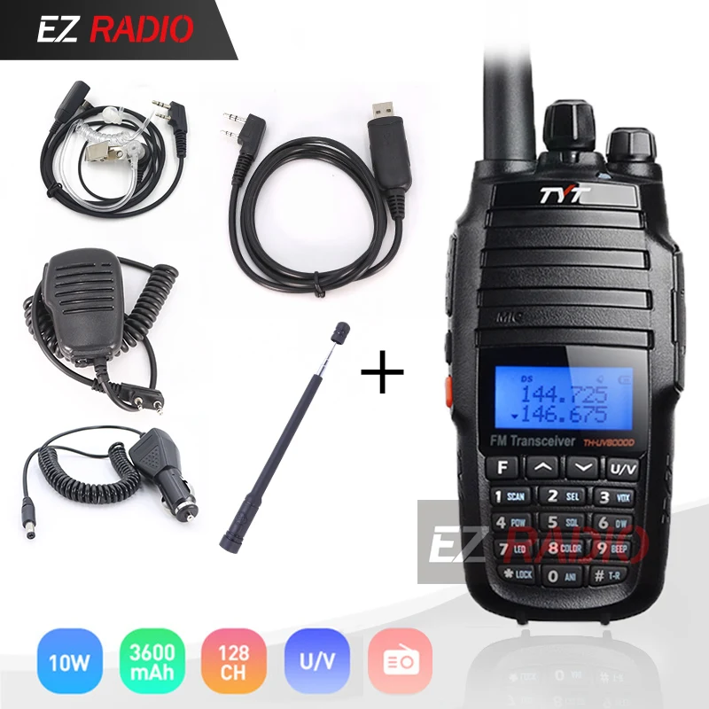 as picture2 10 Вт обновленная версия перекрестный репитер функция VHF UHF TYT TH-UV8000D Любительское радио 10 км Высокая 10 Вт портативная рация 10 км UV8000E - Цвет: as picture2