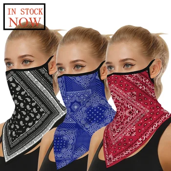 

3pc Outdoor Print Seamless Ear Mask Sports Scarf Neck Tube Face Riding Mascarilla Reutilizable Masque De Protection Mascherine