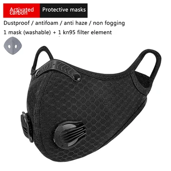 

1Pcs Filter Replaced Mask Comfort Dustproof Antifoam Anti-Fog Haze Masks Respiratory Dustproof Mouth Mask Protective Mask