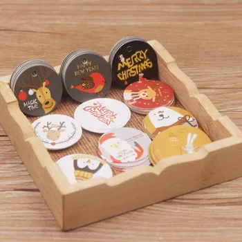 

200pcs Round Marry Christmas Series Tag Cute Paperboard Material Fashion Deisgn 3CM Delicate 300g Card Price Tag With Strings