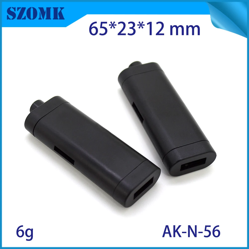 

4pcs 65*23*12 abs black color plastic suqare shape usb electronic case customized small enclosure