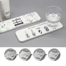 Водопоглощающая подставка Diatomite Pad Diatomite Coaster модная новинка Улучшенный кактус квадратный домашний мыльный напиток зубная щетка коврик
