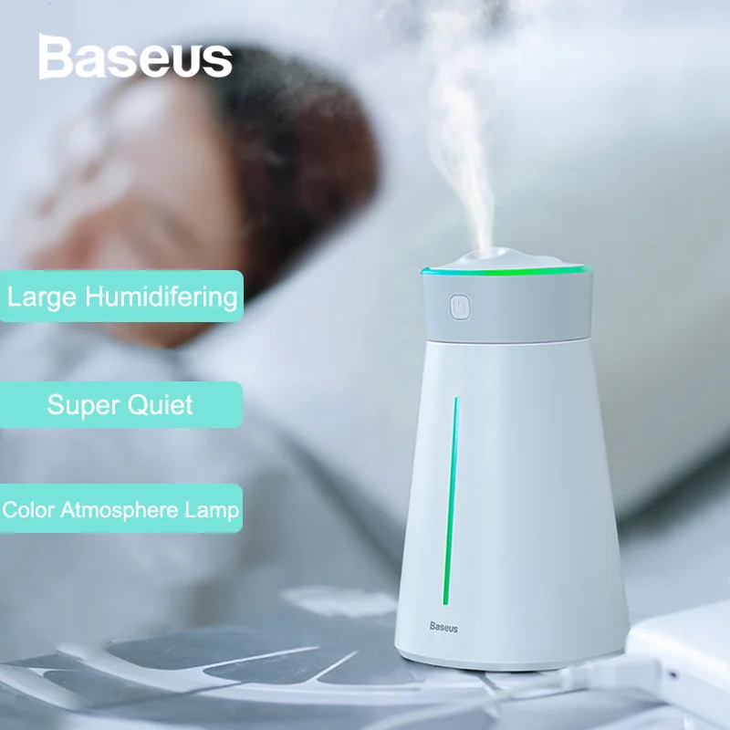 

Baseus Humidifier For Office Home Humidifer Air Diffuser With colorful LED Night light USB Fan Purifier Humidificador