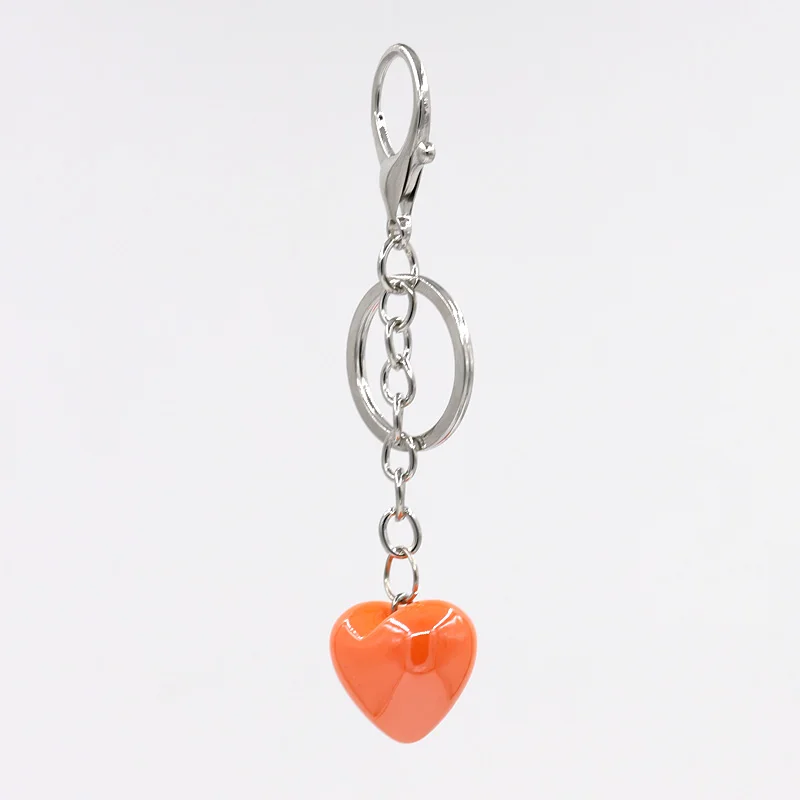 VONNOR ювелирный брелок красочный акриловый кулон в форме сердца кольцо для ключей Женская сумочка аксессуары брелоки для автомобиля