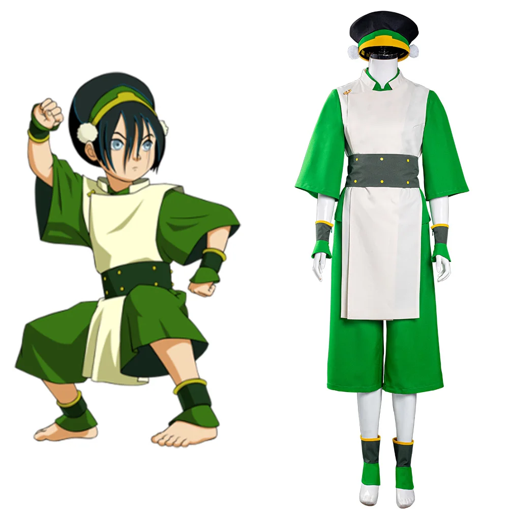

Avatar: The Last Airbender Toph bengfang Cosplay Costume Vest Pants Outfits Halloween Carnival Suit