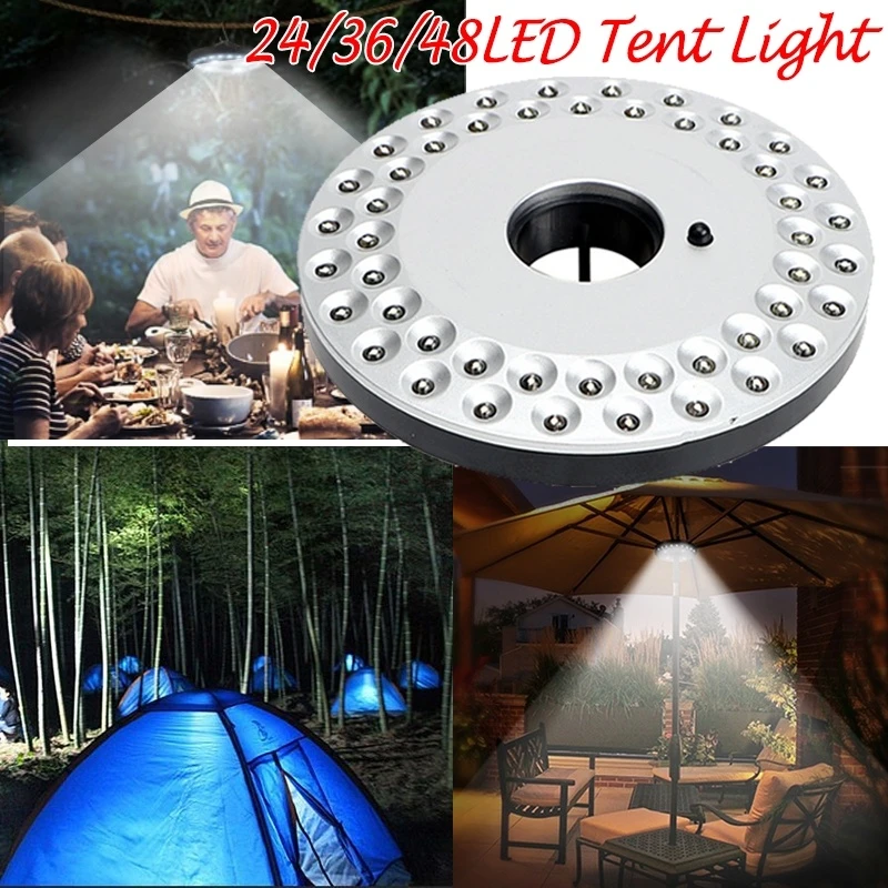 24 36 48 Led Light Camping Patio Umbrella Light Pole Light Garden Led Patio Lamp Durable Portable Lantern Garden Led Bulb White Led Bulbs Tubes Aliexpress