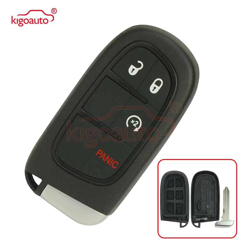 

Kigoauto 56046956AC 56046956 GQ4-54T smart key case 3+1 button 2013 2014 2015 2016 for Dodge Ram 1500 2500 3500 Pickup Truck