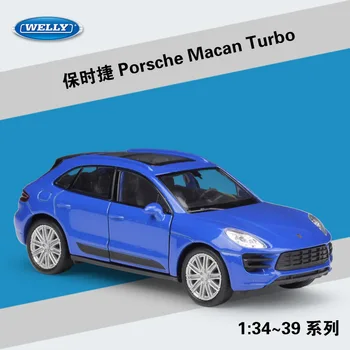 

1:36 WELLY Porsche Macan Turbo SVU Metal Diecast Model Vehicles Alloy Model Car For Collectibles Child's gift With Retail box