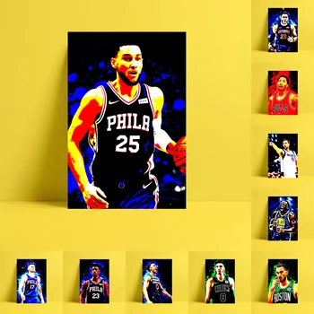 

HD Print Basketball Sports Player Oil Painting Home Decor Wall Art on Canvas Dirk Nowitzki Derrick Rose Jayson Tatum Etc.