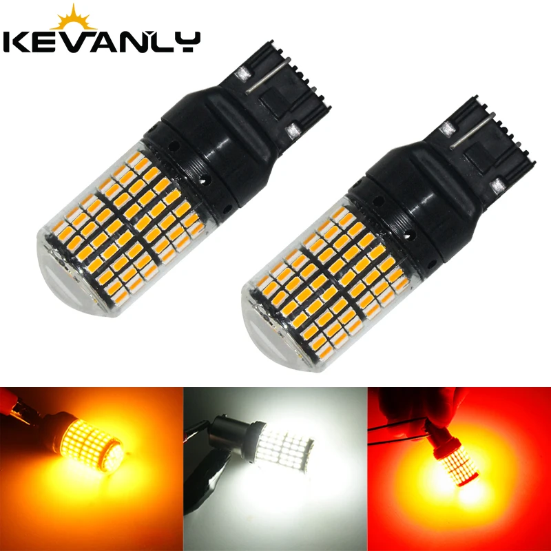 12 24V CANBUS светодиодный P21W PY21W BA15S T20 7440 W21W W21/5W S25 BAU15S 3014 чипы 144 автомобильный