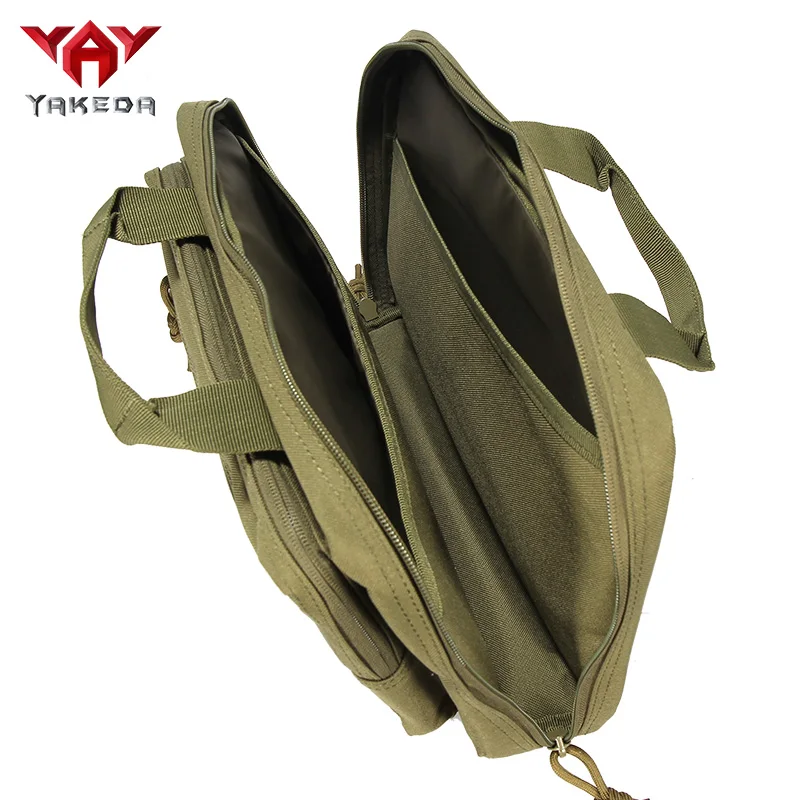 Yakeda Tactical Double Handgun Firearm Case Discreet Pistol Bag-Additional Magazine Storage Slots gun bag