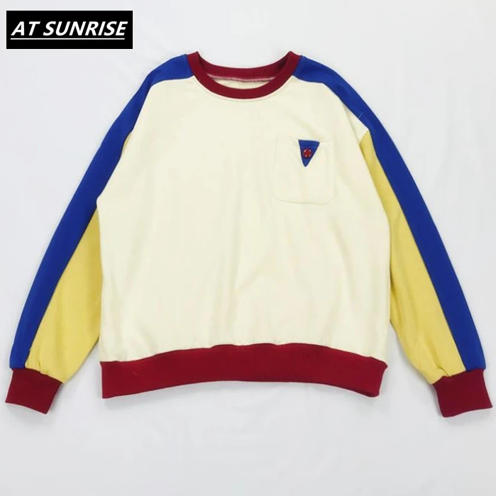 Повседневные свободные винтажные худи с круглым вырезом мужские толстовки в