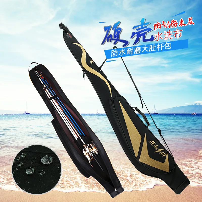 

Fishing Rod Bag 1.2/1.3 M Lure Bag Pole Bag yu gan bao Big-belly Bag Rock Fishing Hard Case Fishing Bag