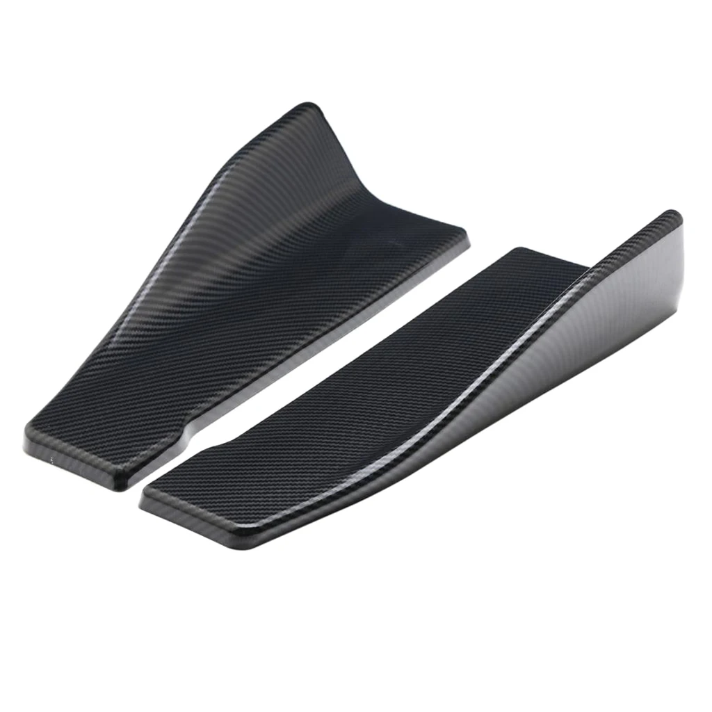 Pair of Universal Side Skirts, 35CM Rear Side Exteriors Bottom Line Extensions Splitter Lip Car Diffusers, Carbon Fiber