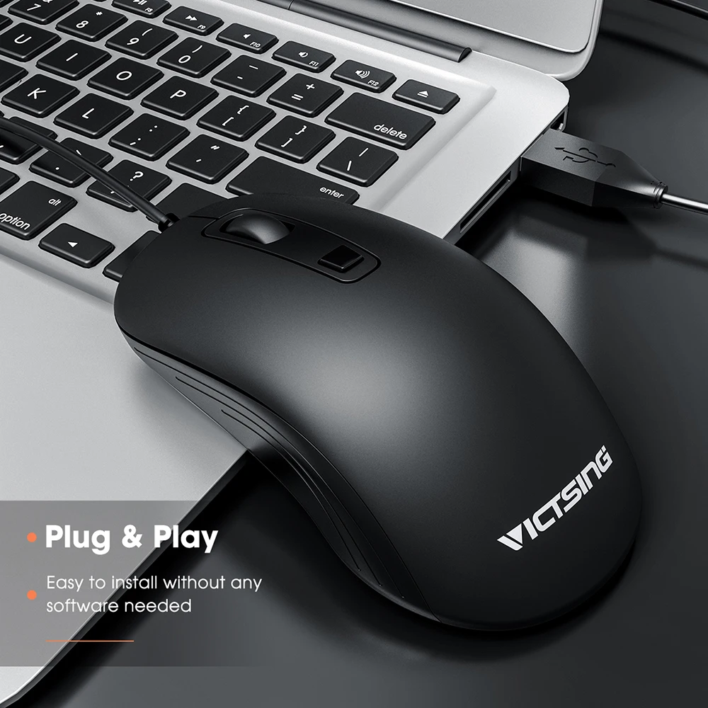 VicTsing PC081 USB Проводная мышь 3200 dpi Регулируемый симметричный дизайн обе руки костюм для ноутбука ноутбук ПК рабочая компьютерная мышь
