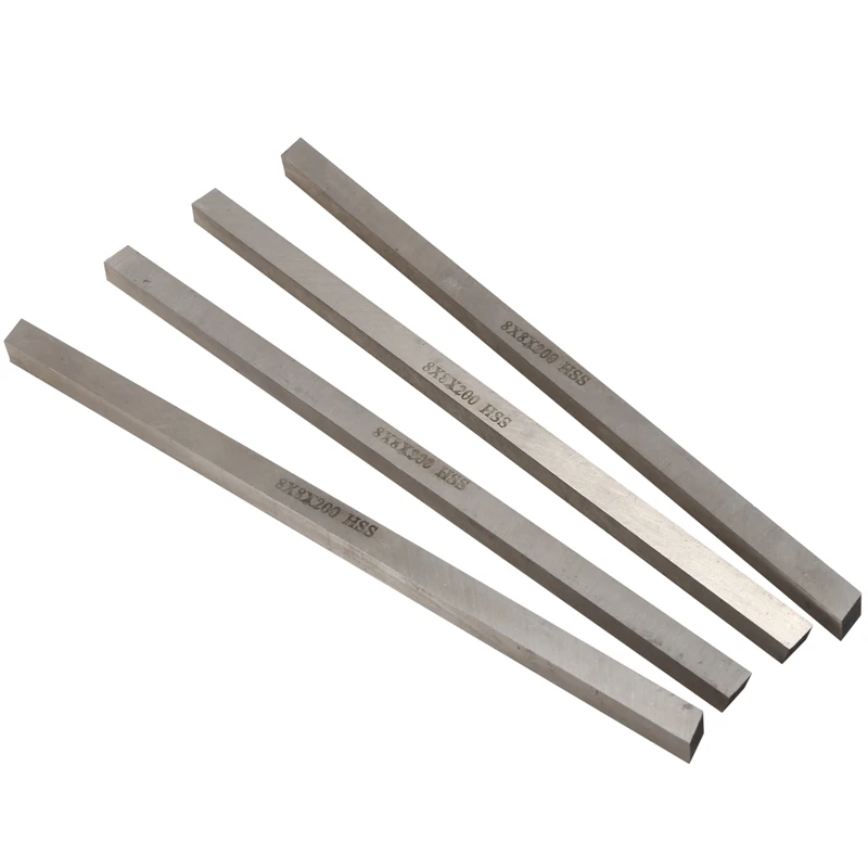 

EASY-4 pcs CNC Lathe HSS Square Cutting Tool Bits Bar 8mm x 8mm x 200mm Gray