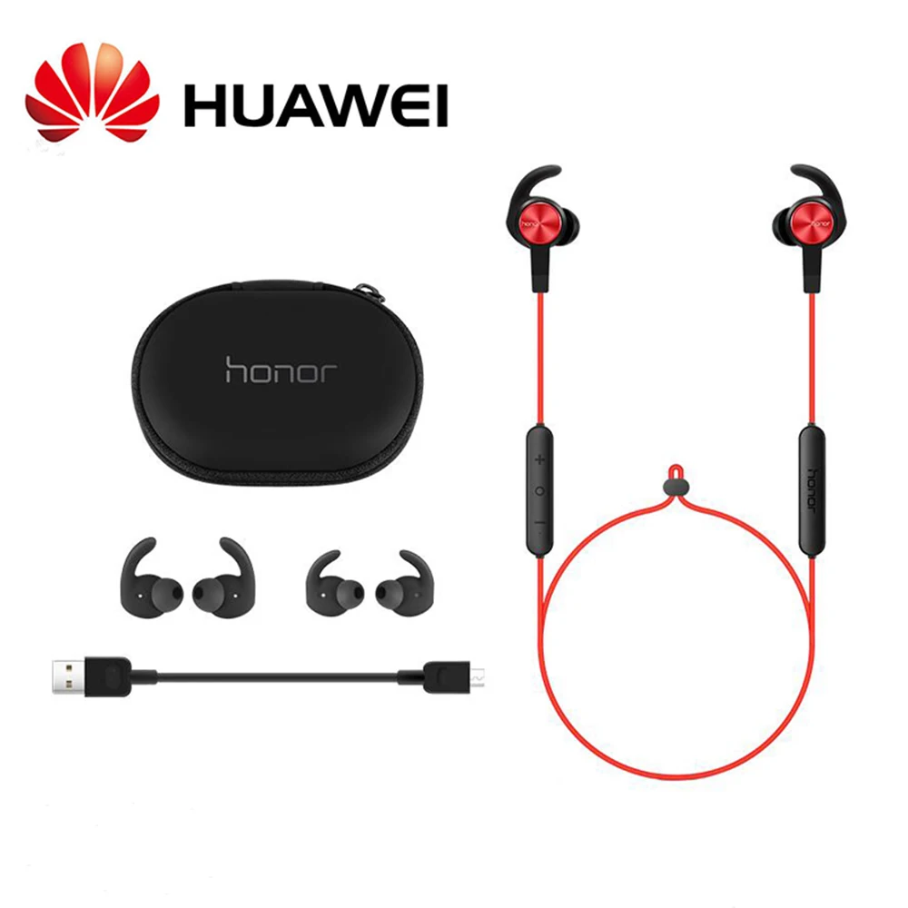 Красный Оригинальные наушники huawei Honor xSport Bluetooth AM61 IPX5, водонепроницаемые музыкальные наушники с микрофоном, беспроводная гарнитура для Xiaomi Android IOS - Цвет: Красный