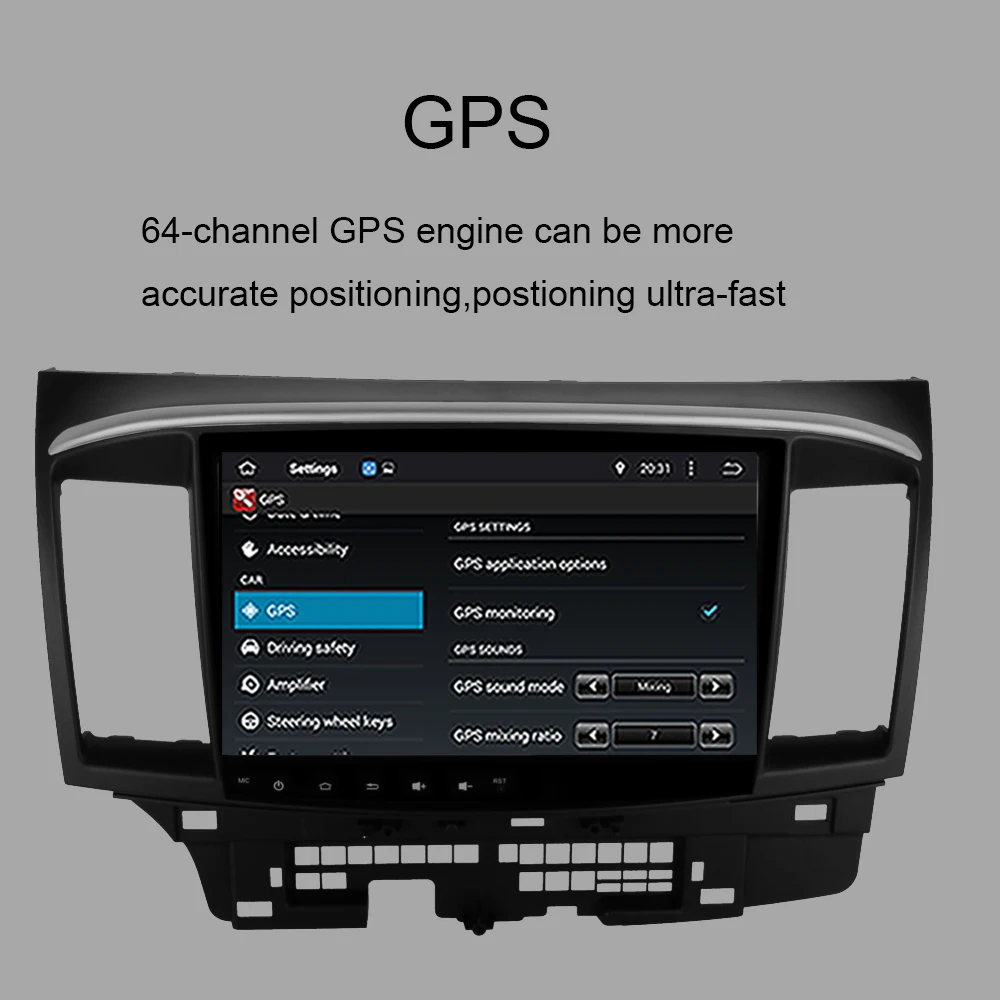Автомобильный GPS навигатор 10 1 дюйма IPS HD Android 8 0 Octa Core 4 Гб ОЗУ для Mitsubishi Lancer 2007 2016