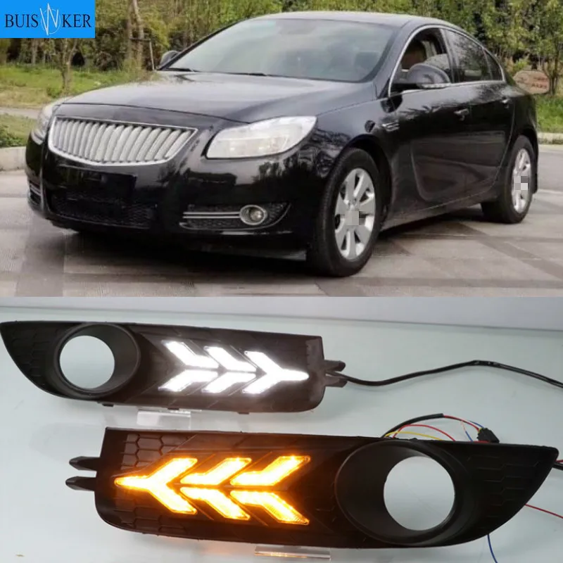 1 Pair LED DRL Daytime Running Lights Daylight With Turn Signal and
