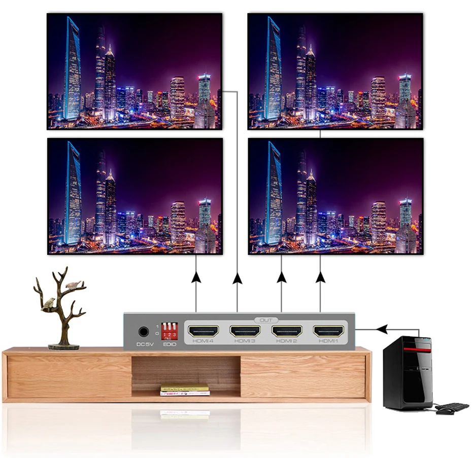 HDMI 2.0 й 1x4, 2 UHD 4K 60HZ HDMI й  ó ڽ, 1  4  HDMI 1.4 HDCP HDR  TV hdtv