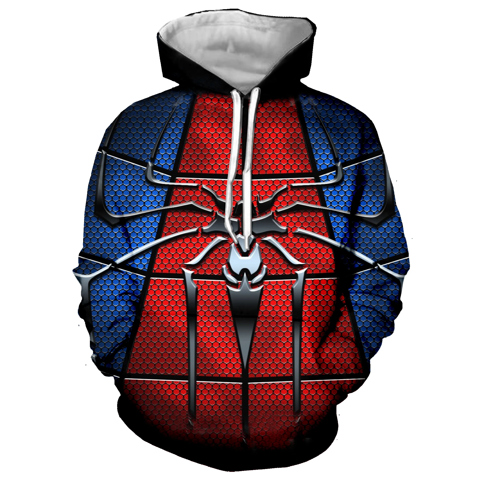 Cool Hipster Spider Man Battle suit 3D Print Hoodies Black Tracksuits Men/Women Streetwear Hoodie Boys Rock Jacket Oversized 5XL