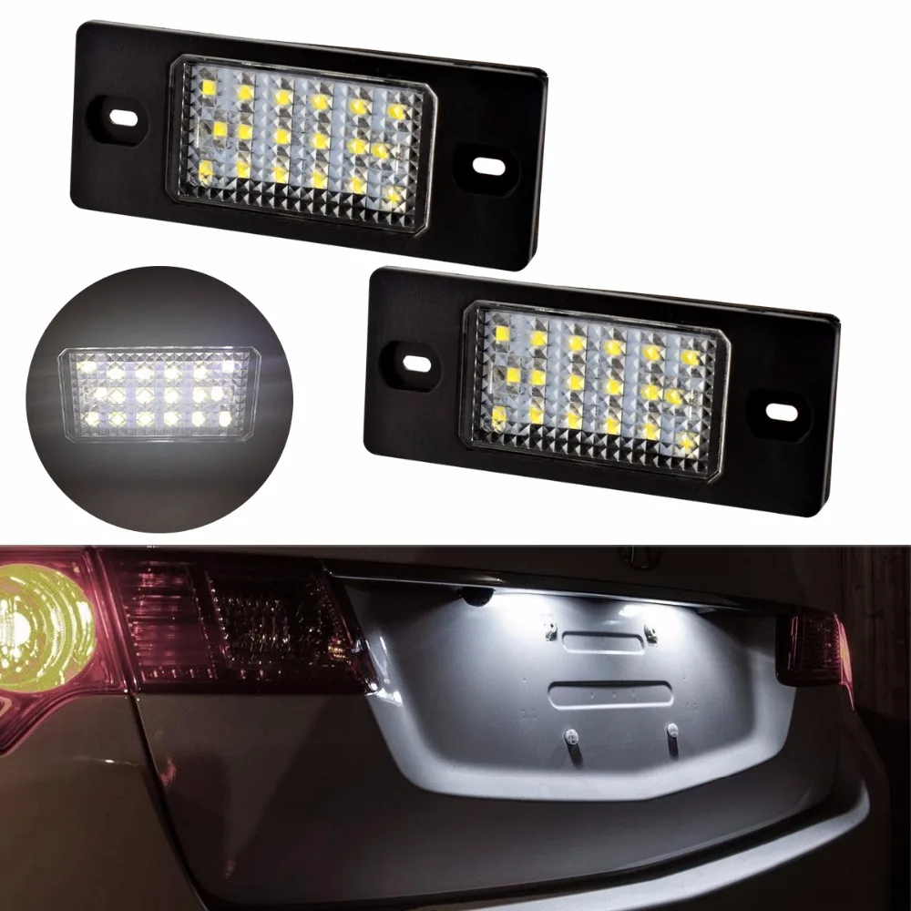 2 шт./компл. HAUSNN Canbus Белый 18SMD светодиодный номерной знак для VW Touareg Tiguan Golf 5 Passat B5