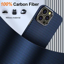 Echt Reine Carbon Fiber Fall Für iPhone 13 12 Pro Max Fall Bunte Aramid Faser Ultra Dünne Telefon Abdeckung für iPhone 13 12 Pro